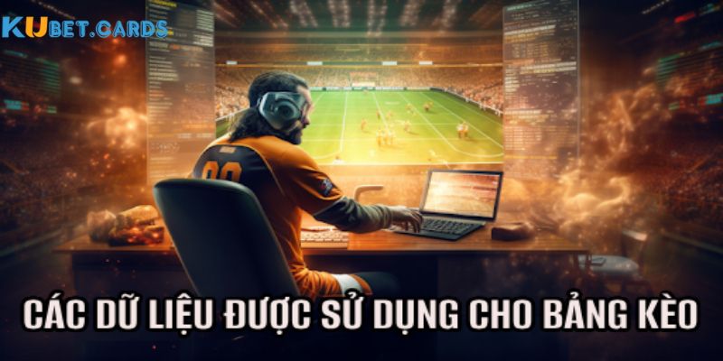 Các dữ liệu được sử dụng để xây dựng bảng kèo